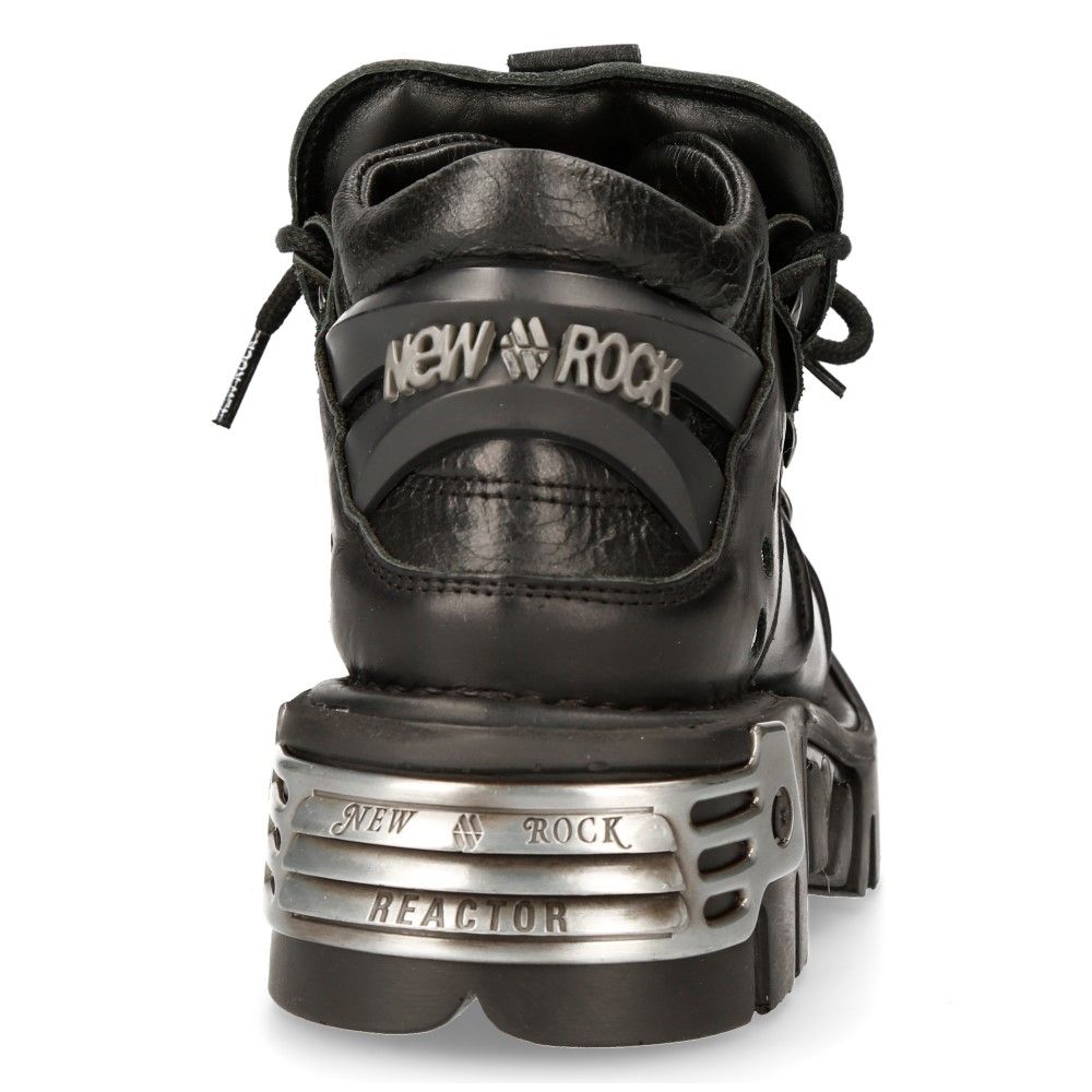 NEW ROCK -  110-S1 Black Spiked Ankle Boots