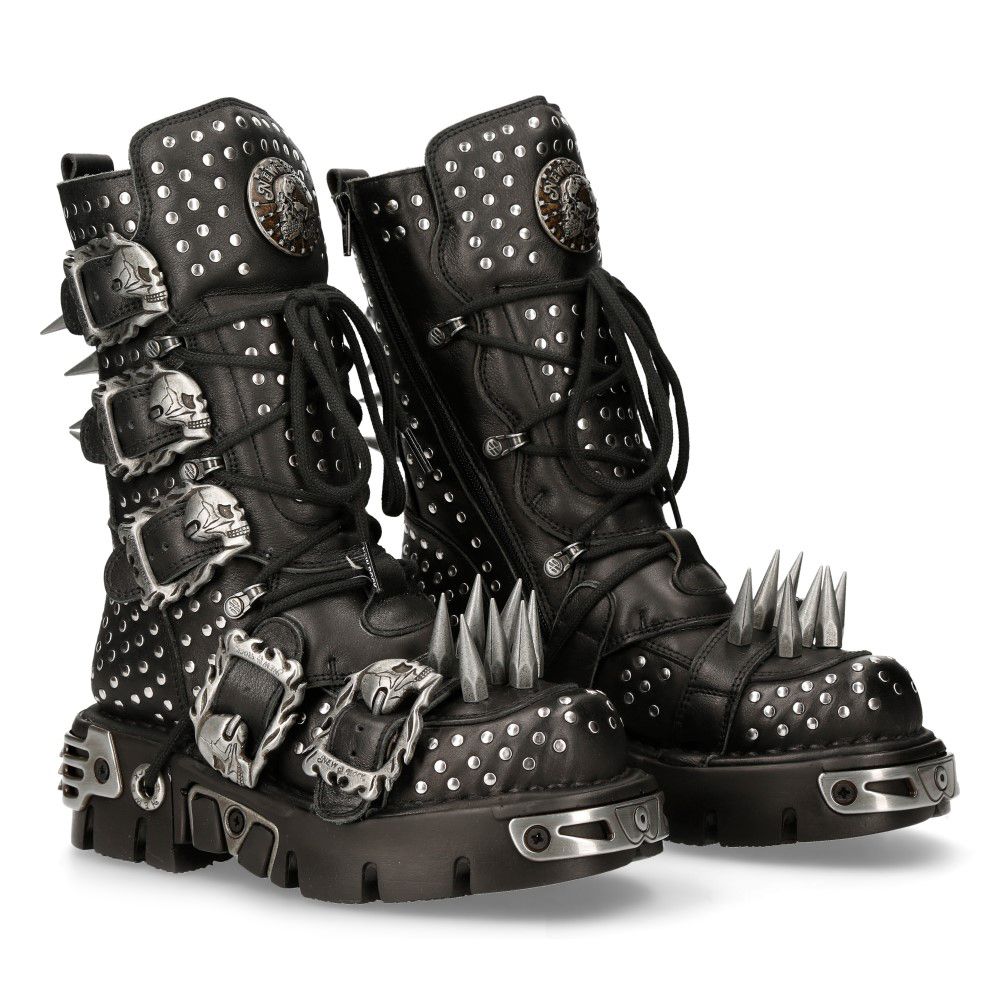 NEW ROCK - 1535-S1 Gothic Spiked Stud Boots