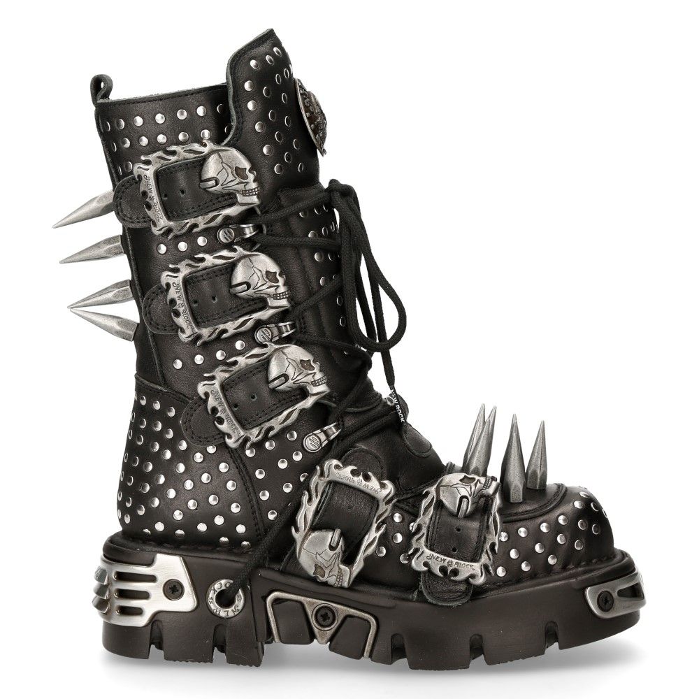 Gothic Boost NEW ROCK - 1535-S1 Gothic Spiked Stud Boots – Leather Jacket Company