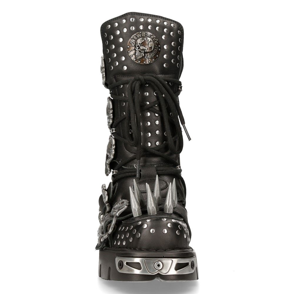 NEW ROCK 1535-S1 Gothic Spiked Stud Boots - Main Image