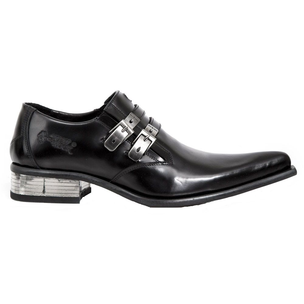 NEW ROCK - M-2246-S14 Men's Newman Shoes With Steel Heel And Buckle