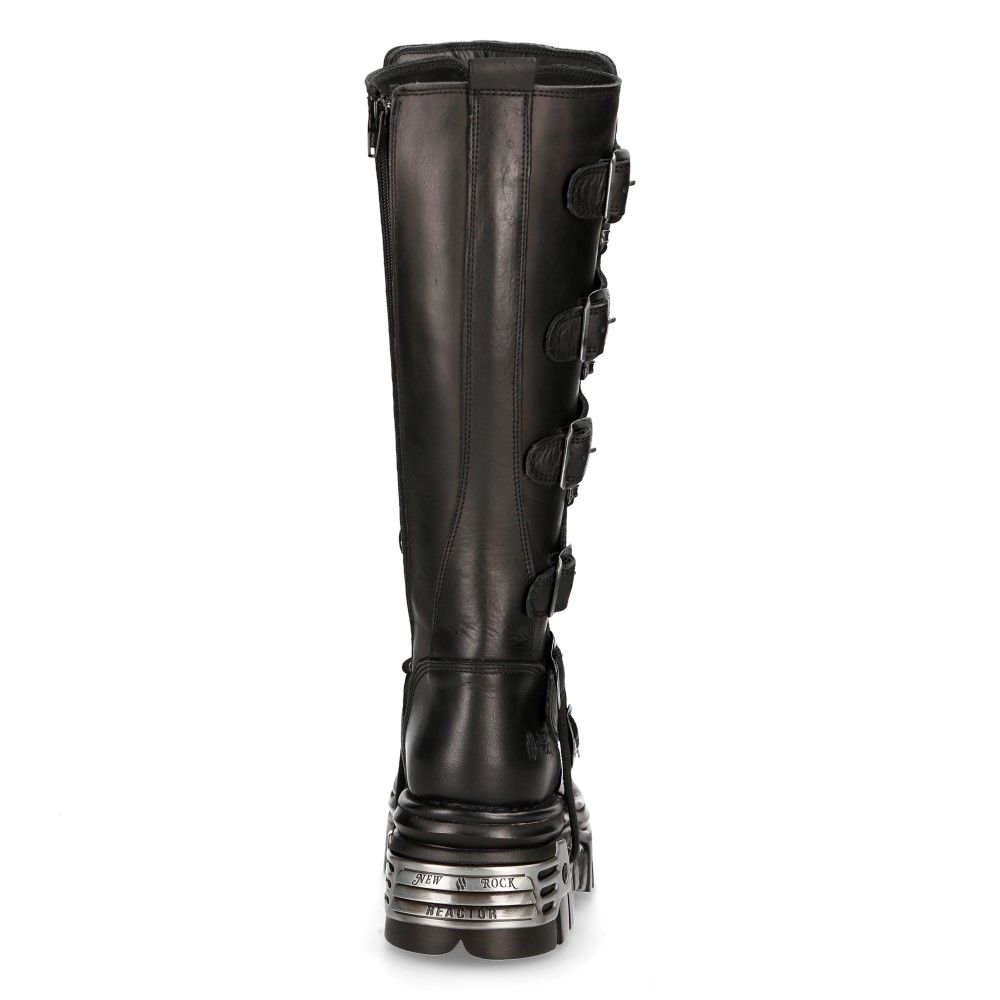 NEW ROCK - 272-S1 Knee High Lace Up Boots