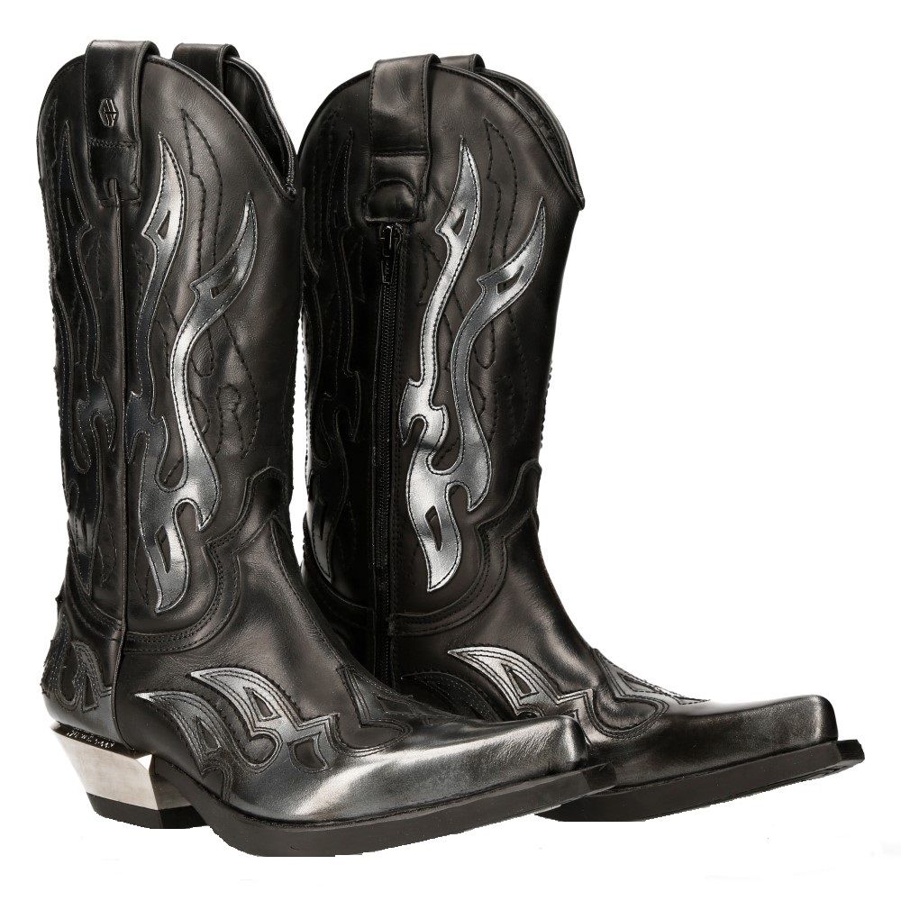 NEW ROCK - M-7921-S3 Flame Cowboy Boots