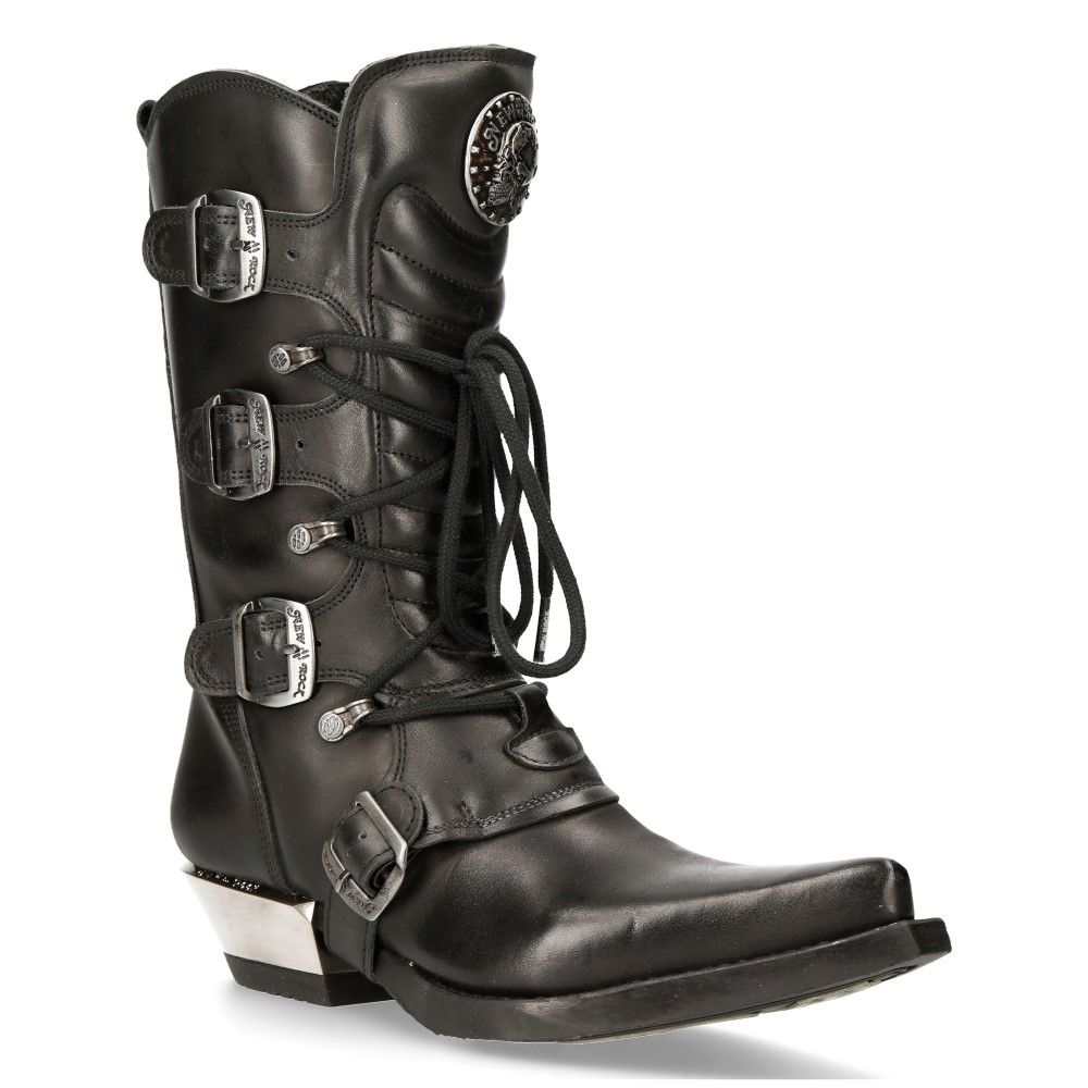 NEW ROCK - M-7993-S1 Western Style Biker Boots