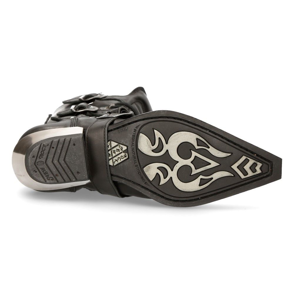 NEW ROCK - M-7993-S1 Western Style Biker Boots
