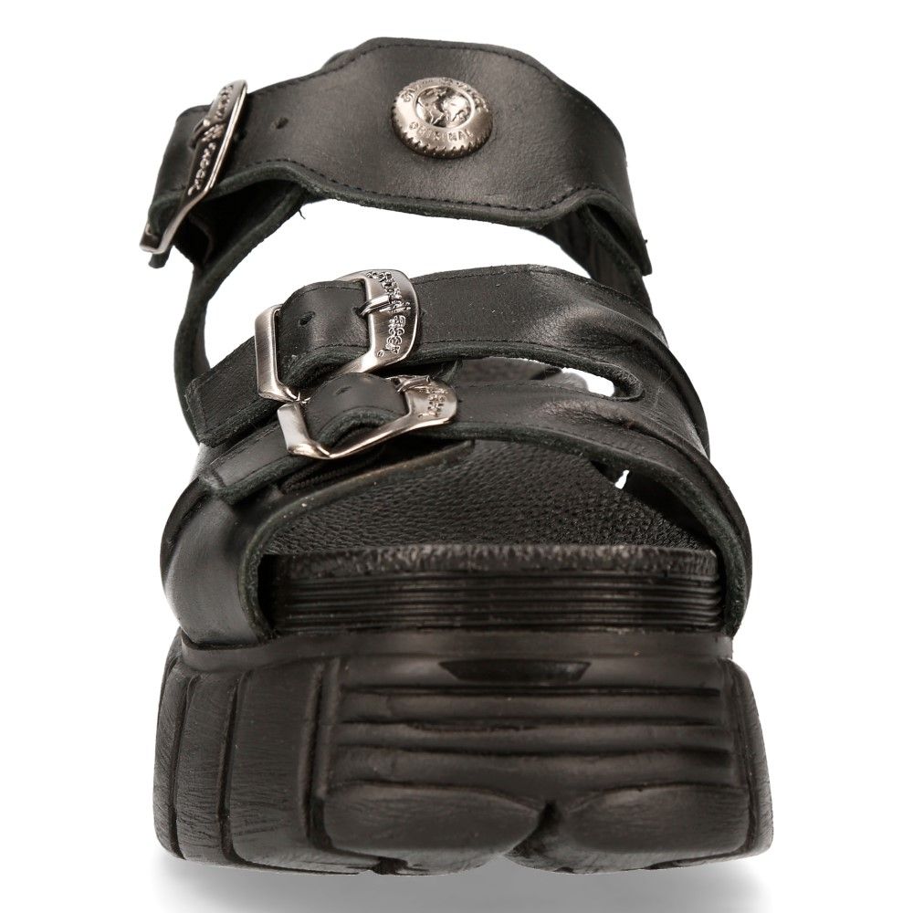NEW ROCK - M-BIOS101-C2 Black Platform Sandals
