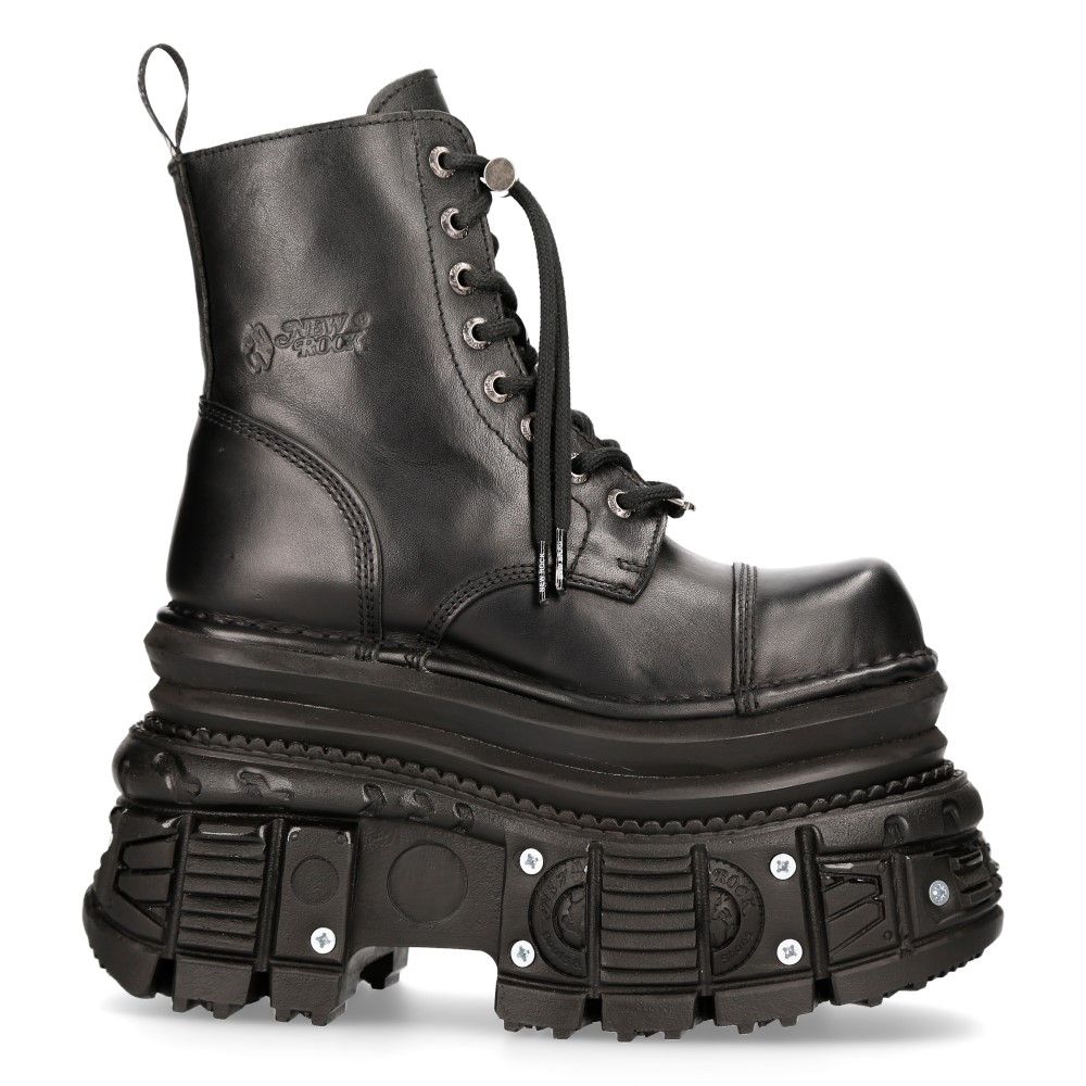 NEW ROCK MILI083CCT-C4 Metallic Platform Military Boots