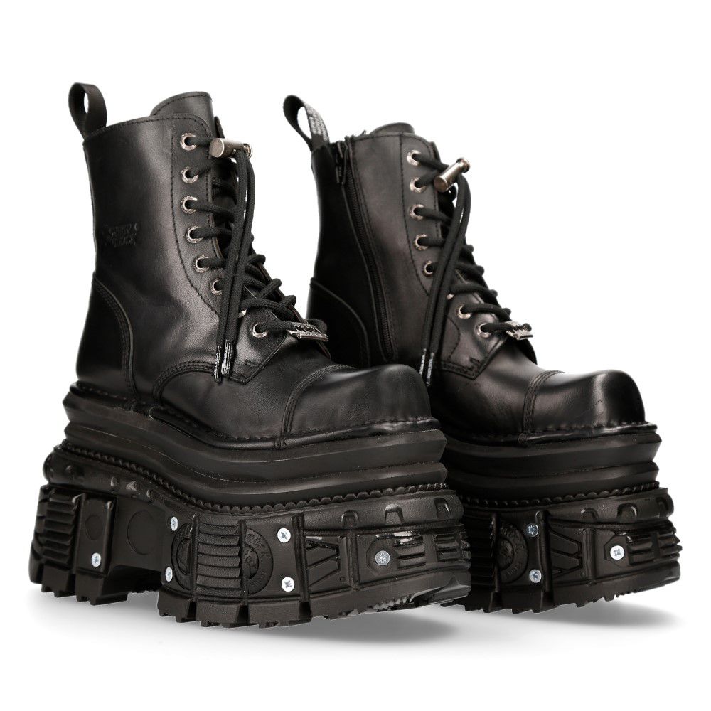 NEW ROCK - MILI083CCT-C4 Metallic Platform Military Boots