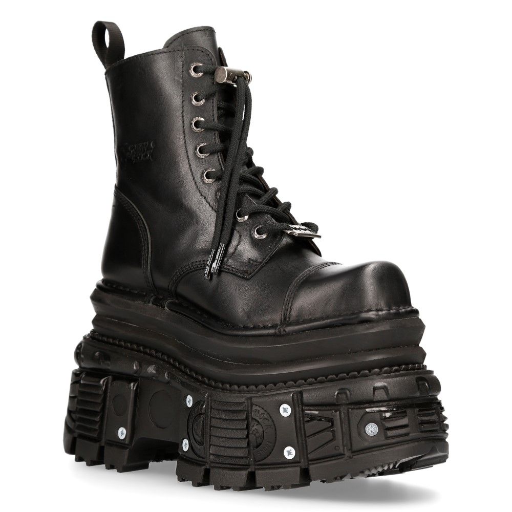 NEW ROCK - MILI083CCT-C4 Metallic Platform Military Boots