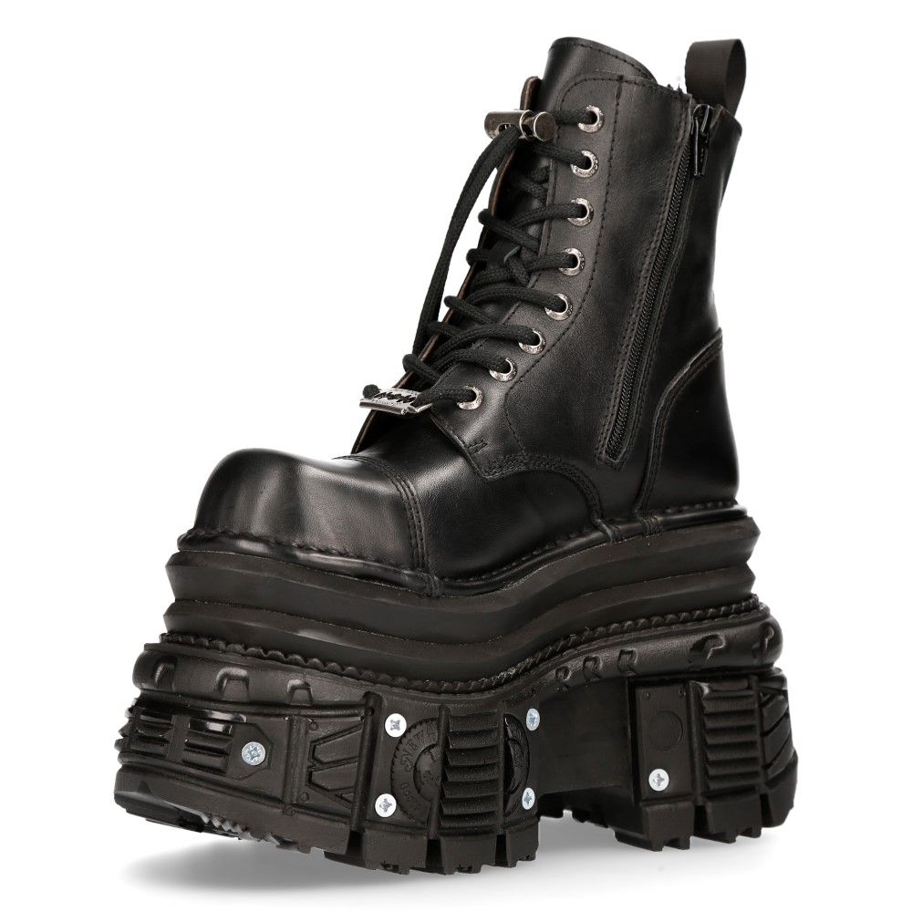 NEW ROCK - MILI083CCT-C4 Metallic Platform Military Boots