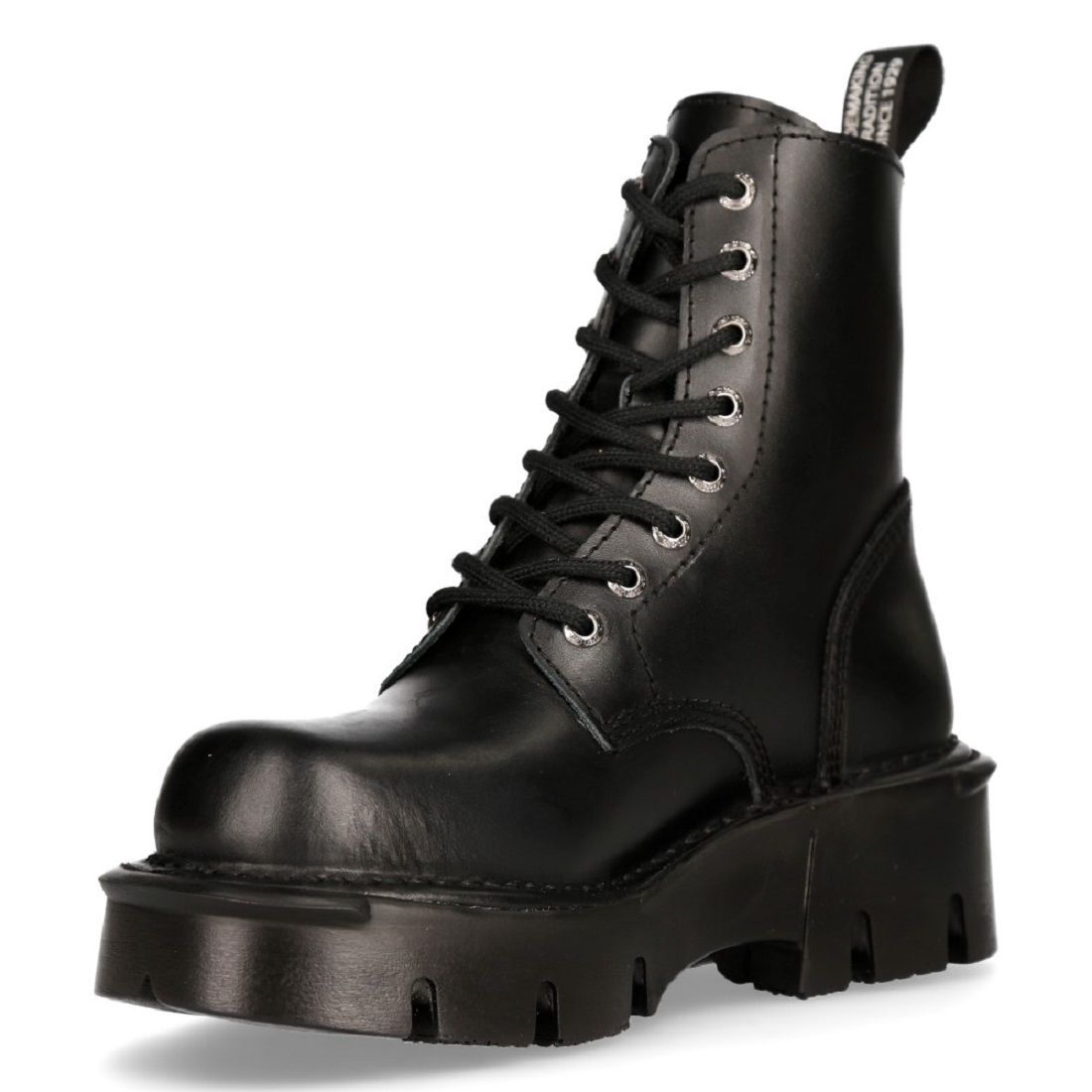 New Rock Metallic M-mili084n-s5 Unisex Platform Boots in Black - 9.5 US New Rock Metallic M-mili084n-s5 Unisex Platform Boots in Black - 9.5 US