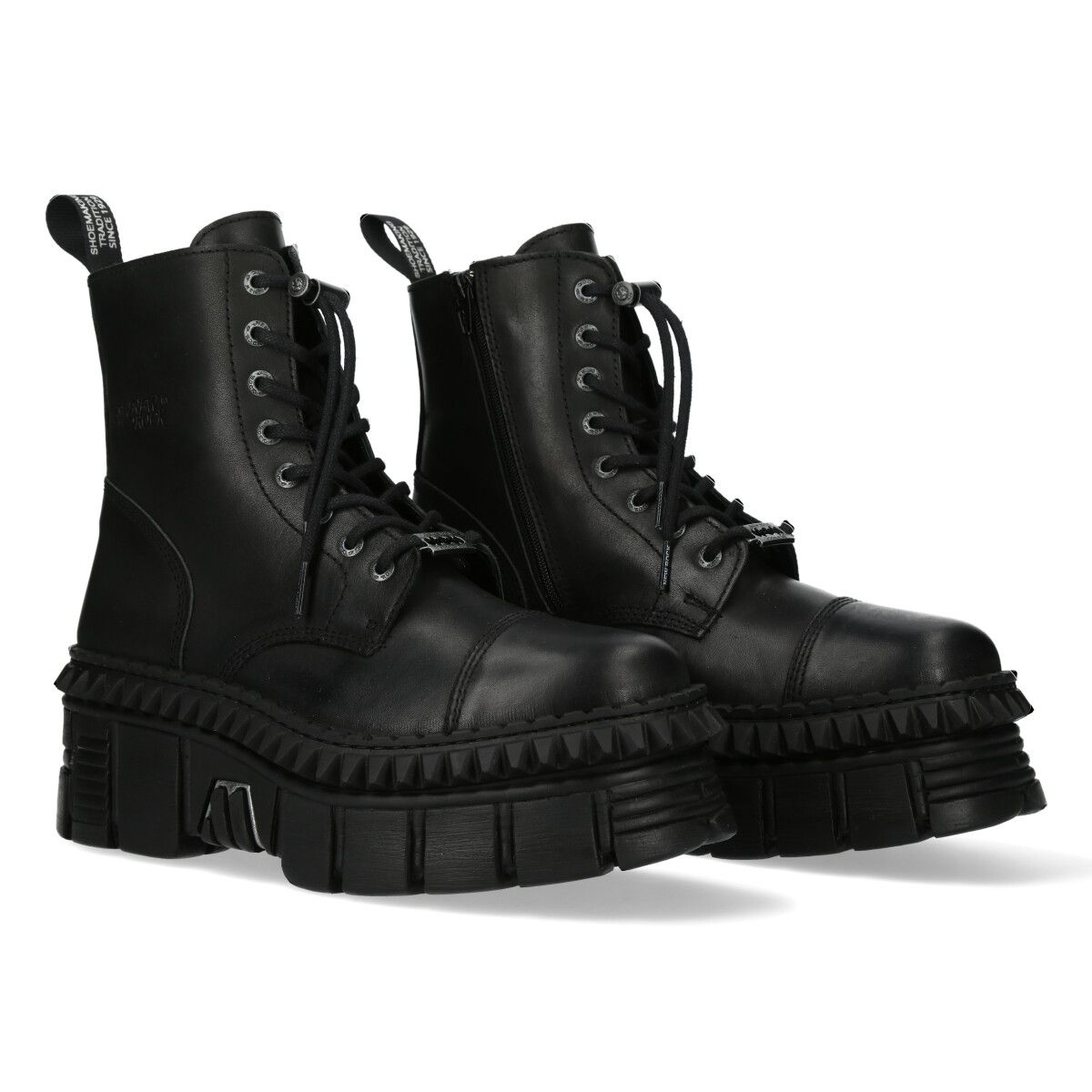 NEW ROCK WALL083CCT-S6 Chunky Platform Gothic Boots โ Leather
