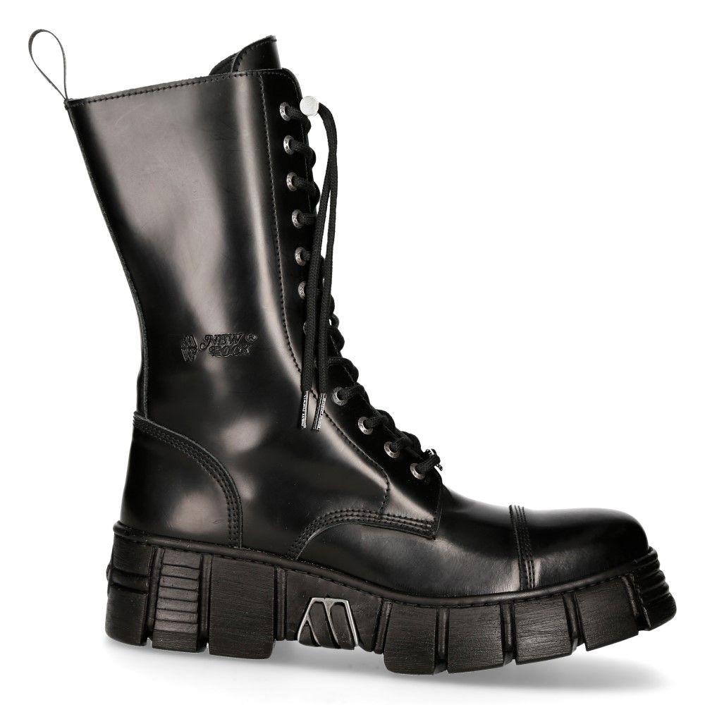 NEW ROCK - M-WALL127N-C1 Mid Calf Tower Boots