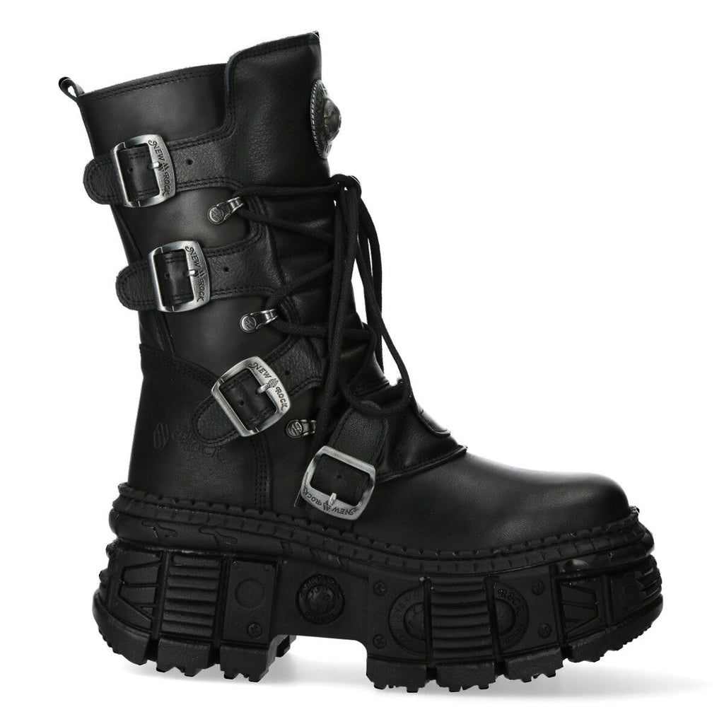 NEW ROCK -  WALL373-S5 Chunky Platform Gothic Boots