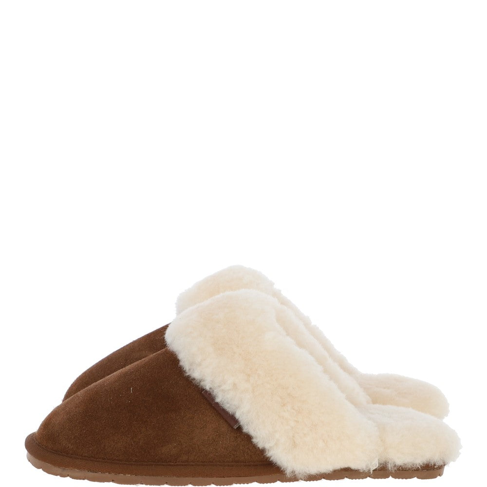 Ladies Chestnut Sheepskin Classic Slip On - Pippa