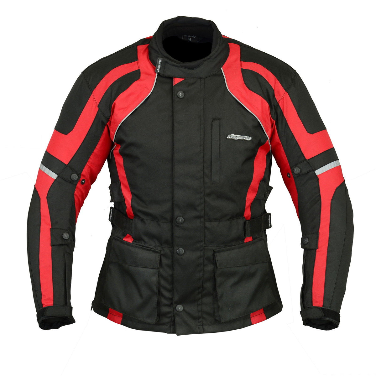 Men's Red Waterproof Cordura Motorbike Jacket With CE Armour