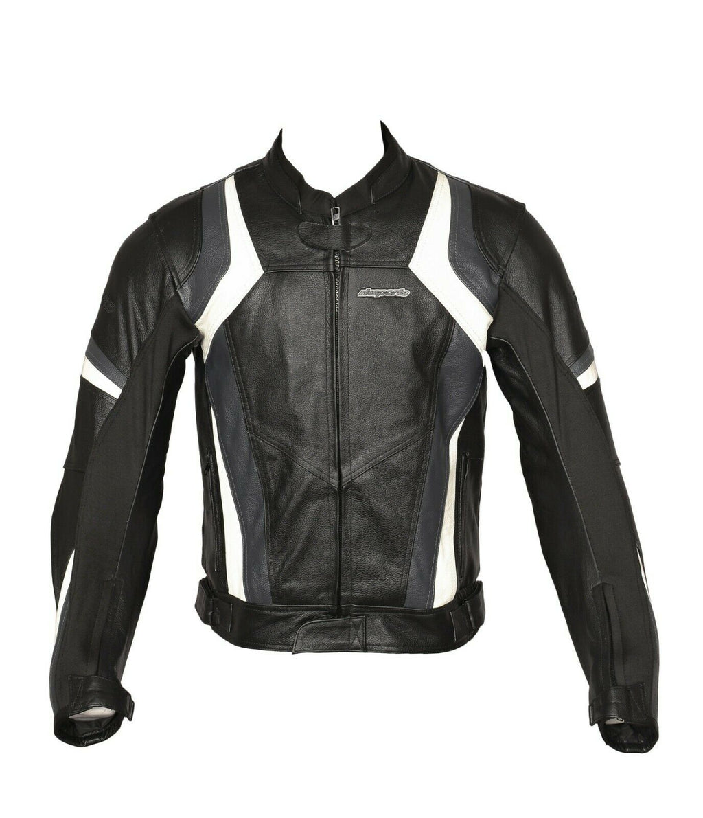 Men's Leather Armoured Motorbike Jacket
