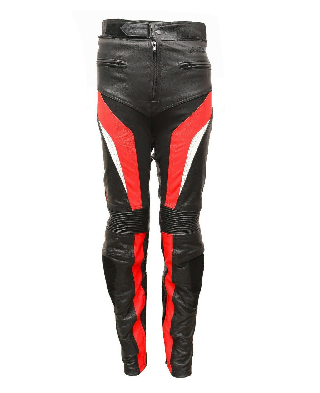 Men's Leather Armoured Motorbike Jeans Trousers