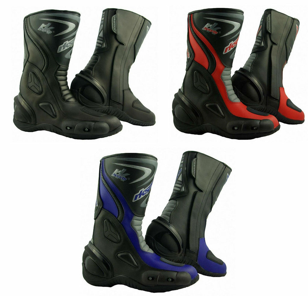 Unisex Armoured Waterproof Leather Motorbike Boots