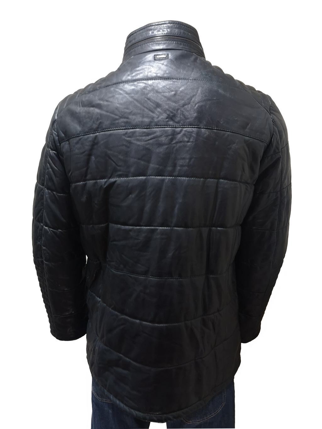 Men's Leather Puffer Jacket: Nicolo