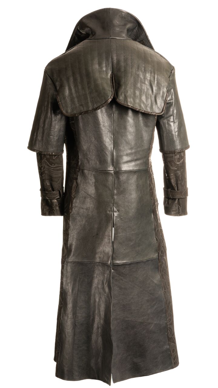 Men's Full Length Embossed Leather Duster Coat: Hugo – Leather Jacket  Company