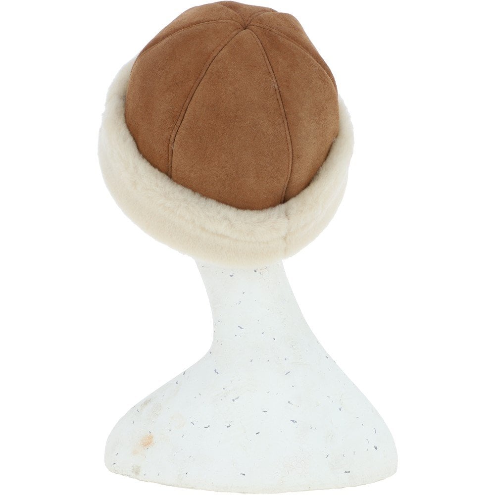 Ladies Tan and Cream Sheepskin Hat