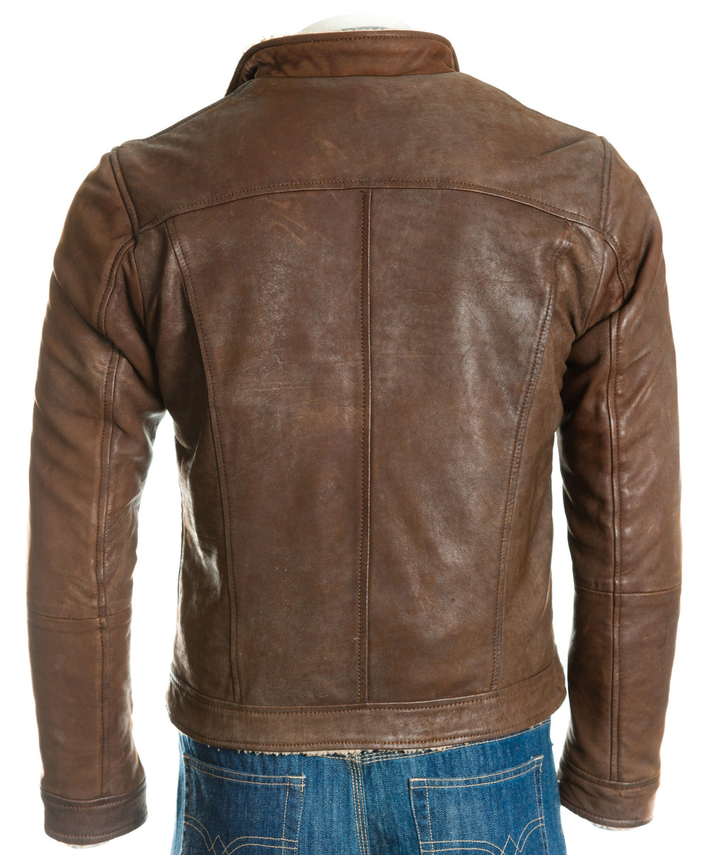 Men's Nubuck Jacket With Faux Sheepskin Lining: Cosimo